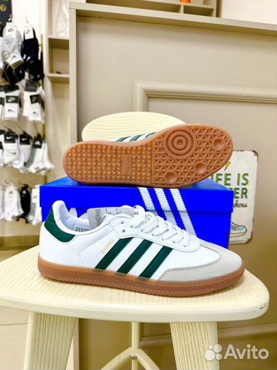 Adidas Samba green кроссовки мужские