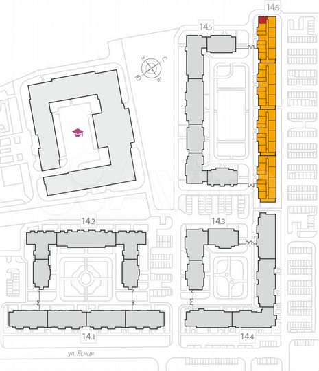 1-к. квартира, 39,4 м², 2/8 эт.