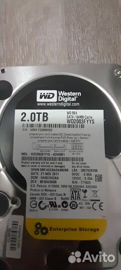 Жесткий диск 2 тб