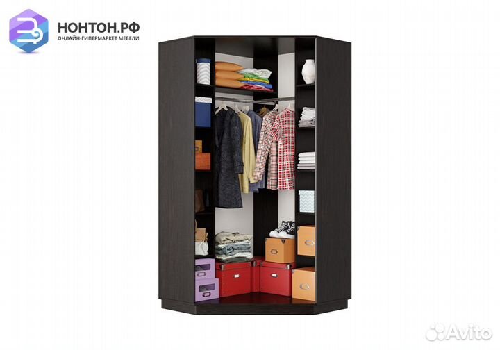 Шкаф-купе угловой двухдверный Нембус венге