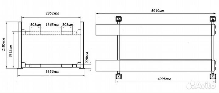 A445 Подъемник четырехстоечный 4,5 т