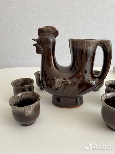 Сервиз графин для водки с рюмками, Болгария