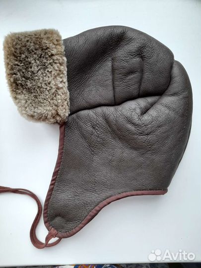Шапка ушанка из овчины