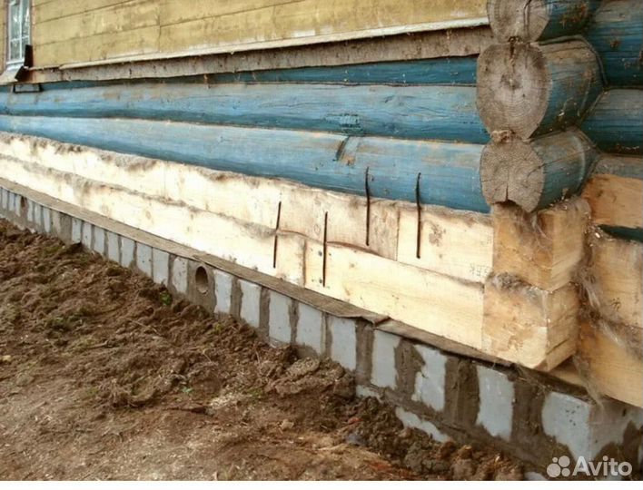 Подъём домов Замена венцов