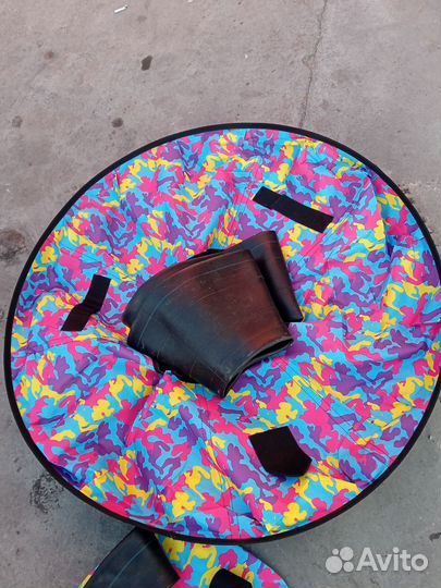 Тюбинг ватрушка 100 см с жёстким дном