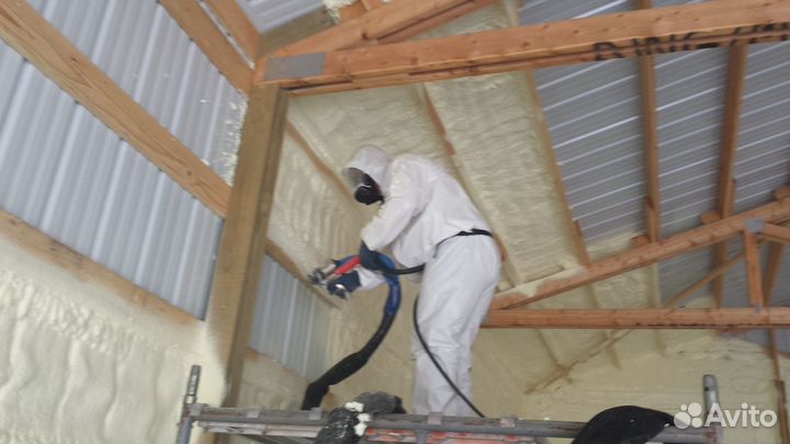 Утепление пенополиуретаном производств. помещений