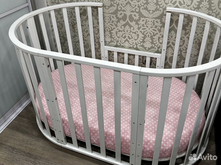 Детская кроватка трансформер с маятником 6 в 1