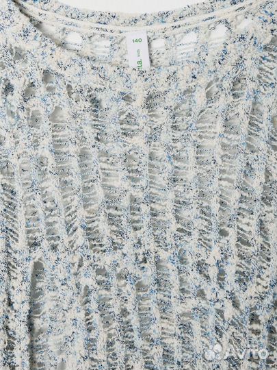 Ажурный джемпер в стиле гранж размер 140 новый