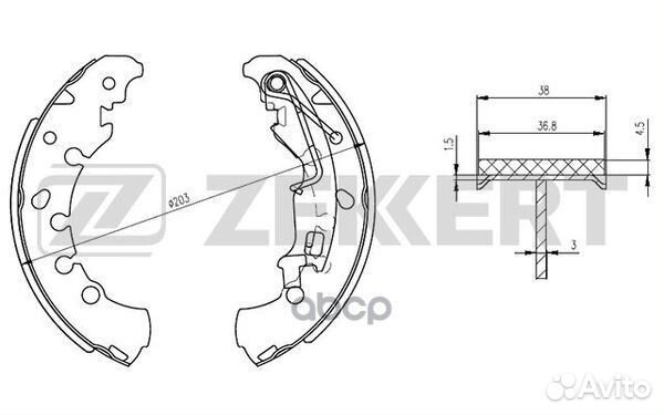 Колодки торм. бараб. задн. Fiat Fiorino (225 )