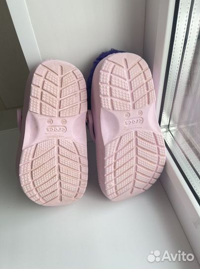 Меховые Сабо crocs детские
