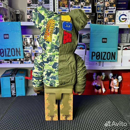 Bearbrick 70см Bape коллекционная игрушка 1000%