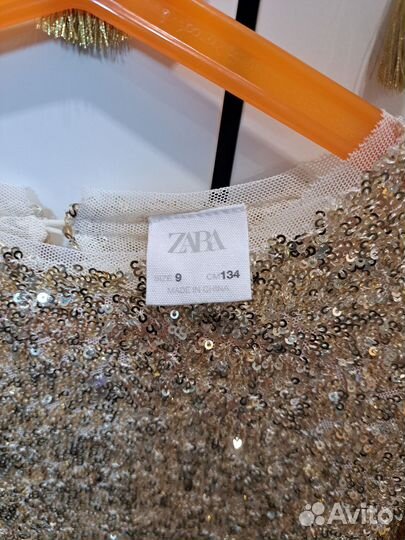Топ с пайетками zara для девочки