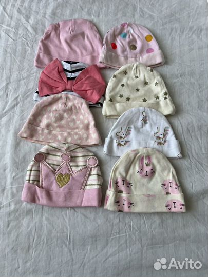 Шапочка на новорожденных новые