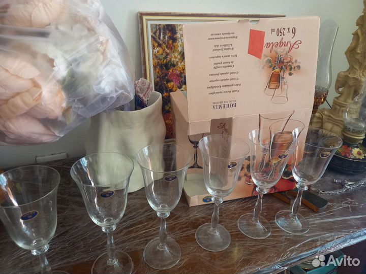 Фужеры бокалы богемия