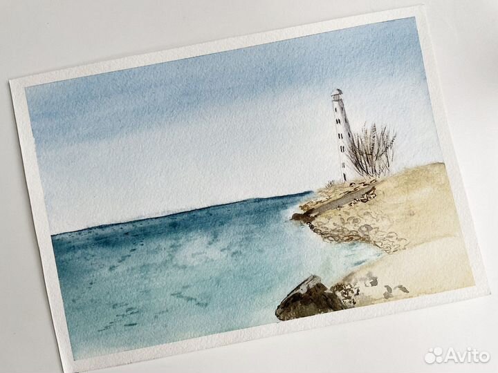 Картина акварель пейзаж