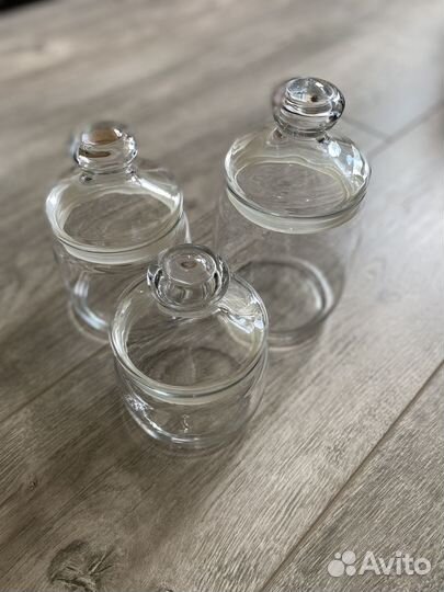 Набор стеклянных банок для сыпучих продуктов