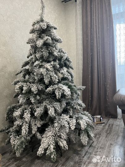 Елка искусственная литая заснеженная бу