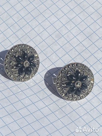 Винтажные серьги серебро