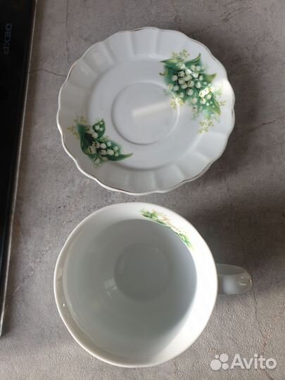 Чашка с блюдцем бу