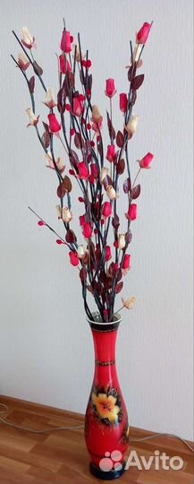 Ваза напольная с цветами