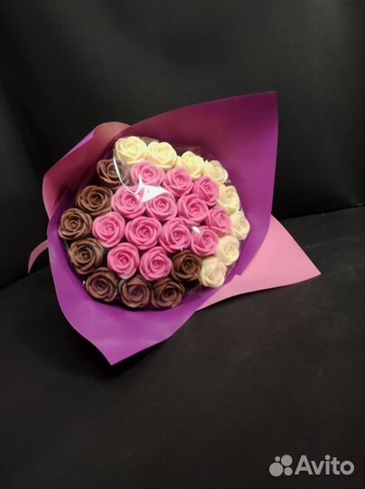 Шоколадные Розы - 29 шт в Букете