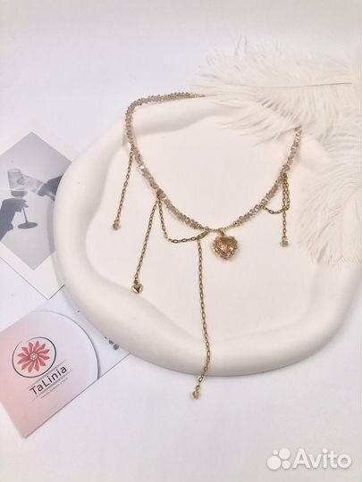 Чокер в стиле Pinterest персиковый