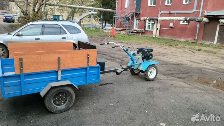 Мотоблок Нева мб 2 с прицепом