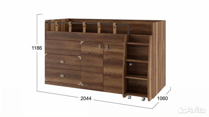 Кровать детская с письменным столом