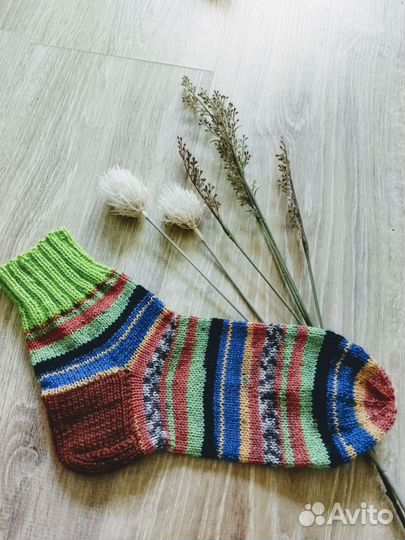 Носки вязаные шерстяные
