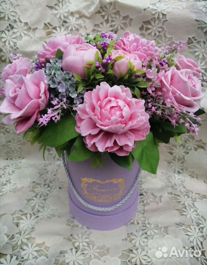 Мыльные букеты ручной работы