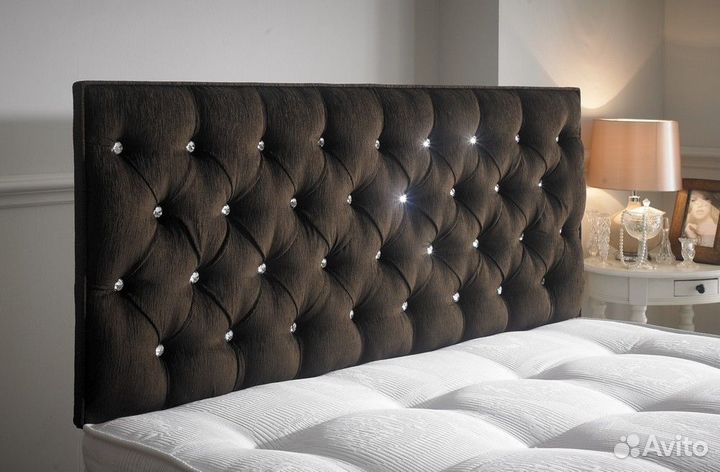 Мягкое изголовье с каретной стяжкой