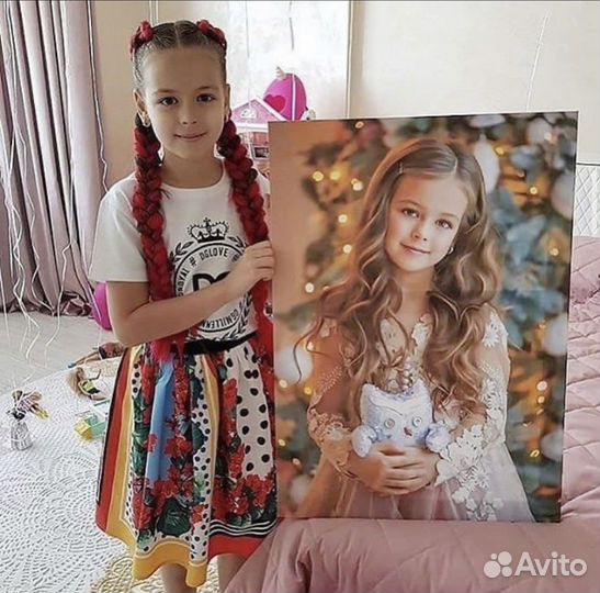 Портрет на заказ.Печать фото на холсте