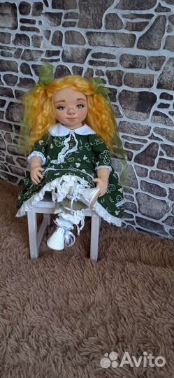 Кукла ручной работы текстильная