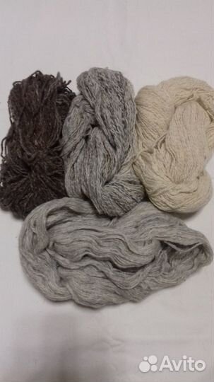 Пряжа домашняя овечья шерсть. Много