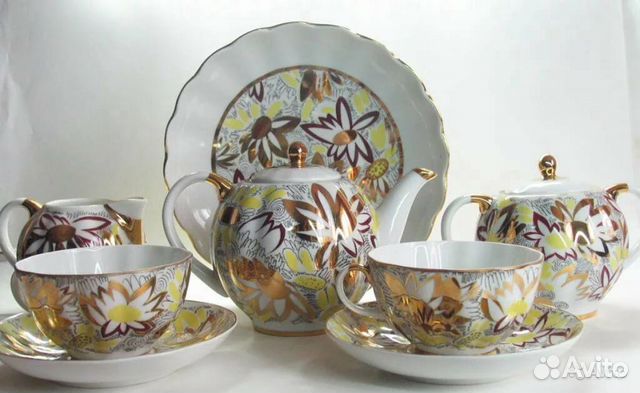 Чайный сервиз «Золотые ромашки» СССР