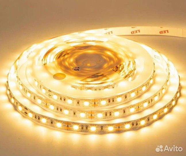 Лента светодиодная 5050 Белый теплый цвет 60 Led/m