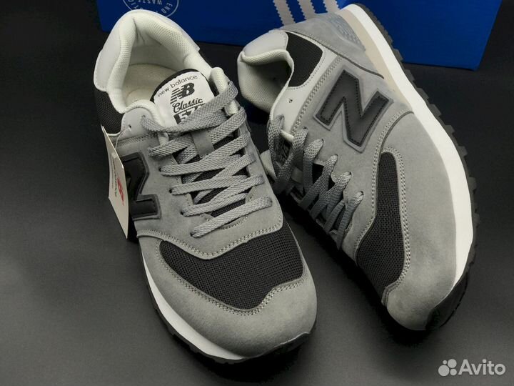 New Balance: серые кроссовки, мужские, 41-46