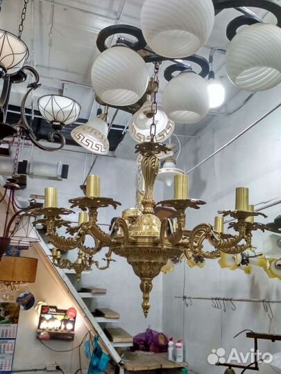 Установка люстр