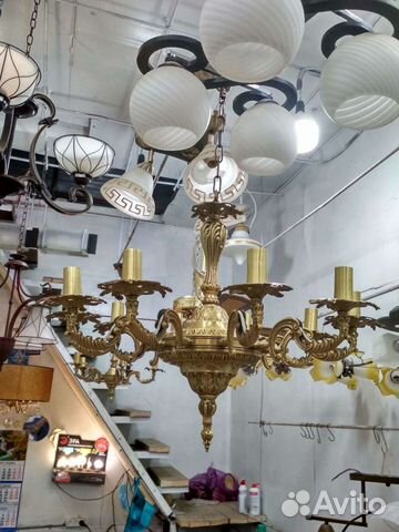 Установка люстр