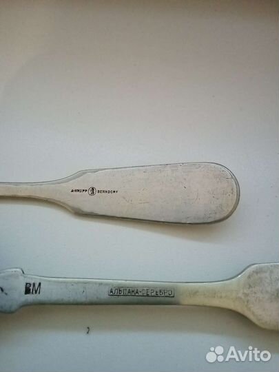 Старинные ложки серебрение