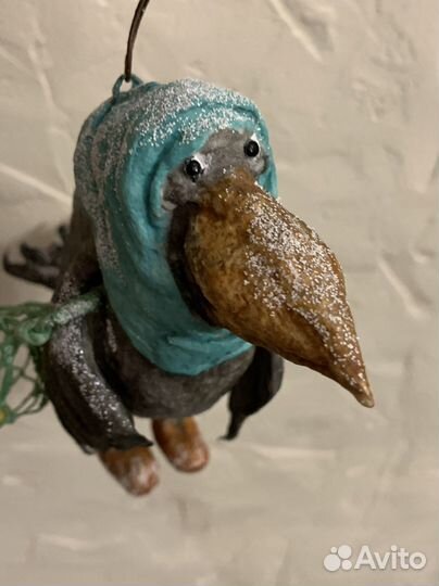 Ватная елочная игрушка