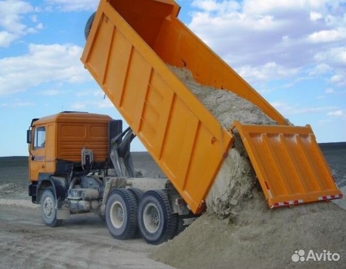 Песок строительный мытый, жёлтый, серый, окол и мн