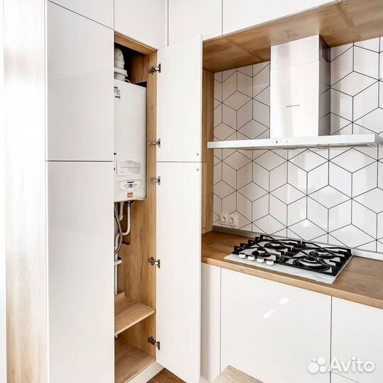 Прямой кухонный гарнитур современный