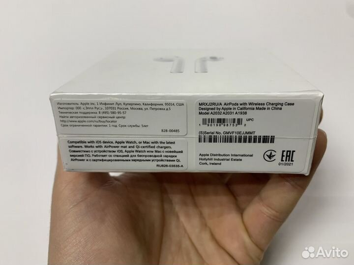AirPods 2 ориг + чехол и гарантия