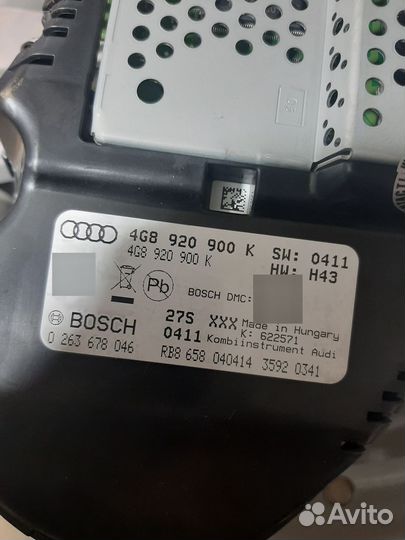 Панель приборов audi 4G8 920 900K