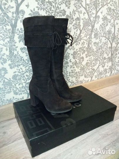 Сапоги зимние женские натуральная замша, размер 37