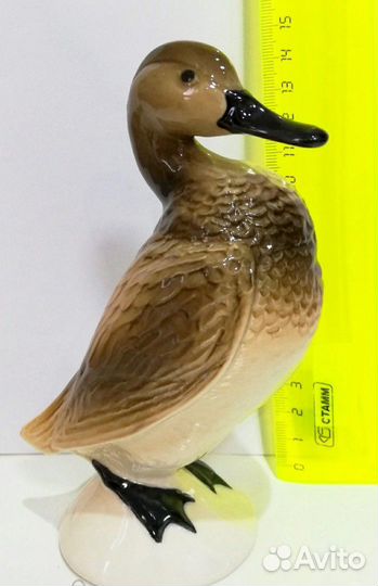 Фарфоровая статуэтка - утка чирок