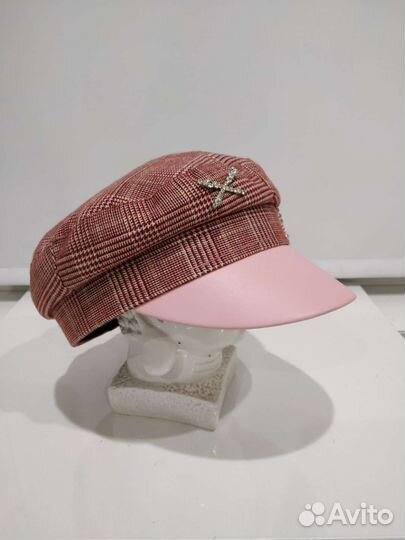 Кепка(драп+кожа) Новая,женская