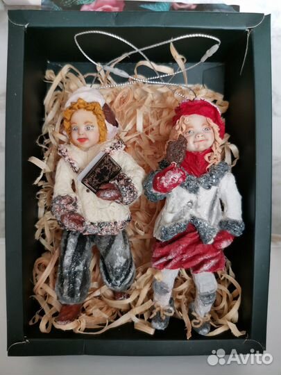 Ватные елочные игрушки набор