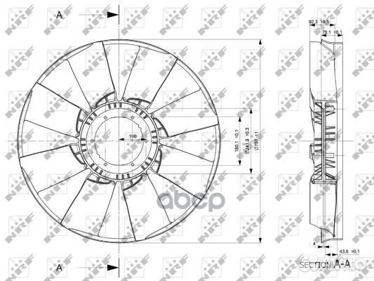 Крыльчатка вискомуфты (D750) MB actros /MP2 49